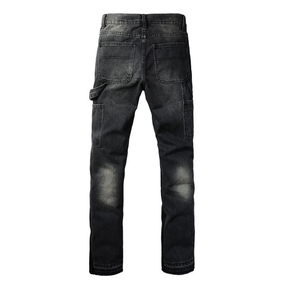 Amiri Herren Luxus Flared Jeans – Schwarze Designer Bootcut Stretch Denim