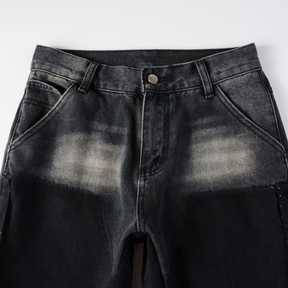 Amiri Herren Luxus Flared Jeans – Schwarze Designer Bootcut Stretch Denim