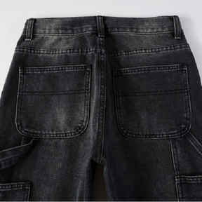 Amiri Herren Luxus Flared Jeans – Schwarze Designer Bootcut Stretch Denim