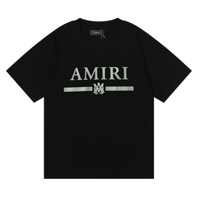 Luxuriöses Amiri M.A Bar T-Shirt Herren Baumwolle Designer Streetwear Schwarz