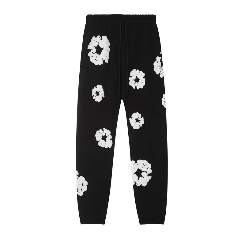 Denim Tears Schwarzer Premium Jogginganzug – Stylisches Baumwoll-Set für Komfort