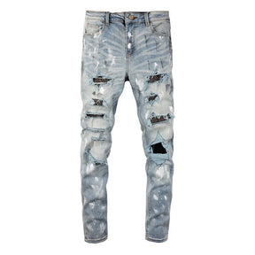 Amiri Schwarze Diamant Designer Jeans – Luxuriöser Slim Fit Stretch Denim