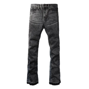 Amiri Ausgestellte Graue Jeans: Luxuriöser Denim für Stilbewusste