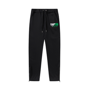 Exklusiver Trapstar Decoded 2.0 Kapuzen-Trainingsanzug Schwarz Grün – Premium Streetwear Set