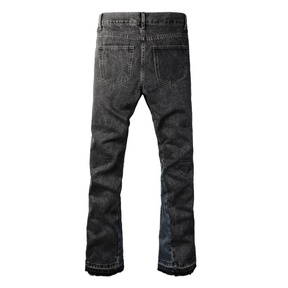 Amiri Ausgestellte Graue Jeans: Luxuriöser Denim für Stilbewusste