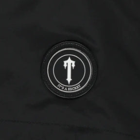 Authentischer Trapstar Irongate Schwarzer T Windbreaker – Stilvoller Urbaner Look