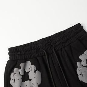 Denim Tears Schwarz-Graues Baumwoll-Shorts-Set für Herren – Stylisch & Bequem