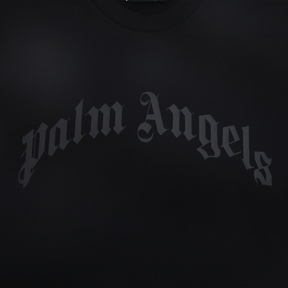 Palm Angels Klassisches Logo T-Shirt Schwarz Hochwertige Baumwolle Stilvolles Herren-Shirt