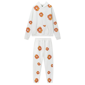 Denim Tears Weiß-Orange Designer Trainingsanzug – Stilvoller Komfort für Ihn