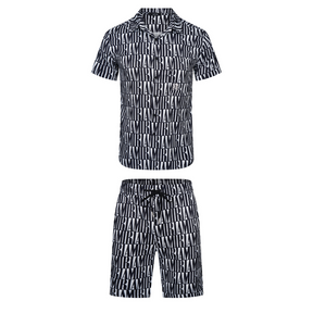 Luxuriöses Amiri Jacquard Kurzset Herren Freizeitanzug Stylisch Bequem Sommer Outfit