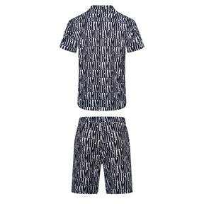 Luxuriöses Amiri Jacquard Kurzset Herren Freizeitanzug Stylisch Bequem Sommer Outfit