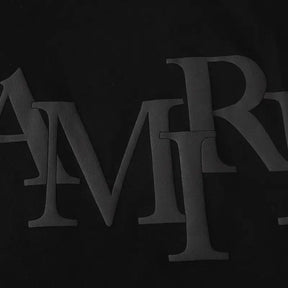 Amiri Staggered Logo T-Shirt: Luxuriöses Baumwoll-Shirt für Herren, Freizeit-Look