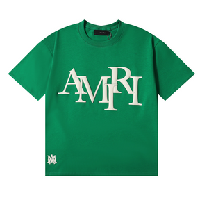 Amiri Staggered Logo T-Shirt Schwarz Herren – Luxus Baumwoll Streetwear