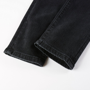 Amiri Schwarze Ripped Jeans: Luxuriöser Streetstyle, Handgefertigt, Perfekte Passform