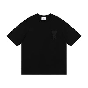 AMI Paris Unisex T-Shirt – Hochwertige Baumwolle, Herz-Logo, Französischer Stil