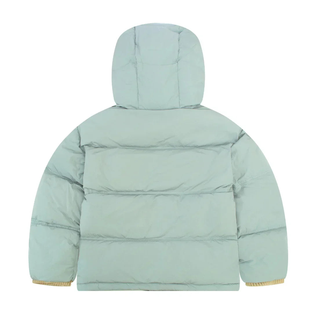AMI Paris Blaue Pufferjacke: Stylisch, Warm, Hochwertig – Modernes Unisex-Design