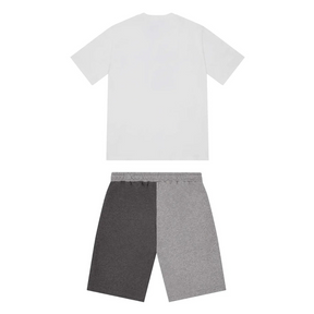 Trapstar Shooters Kurzarm-Set Weiß Grau – Stilvolles Streetwear-Outfit für Herren