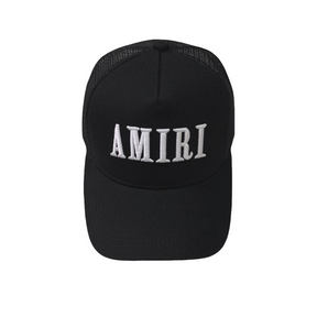 Amiri Luxuriöse Rock'n'Roll Streetwear Baseballkappe Schwarz-Weiß Exklusives Design