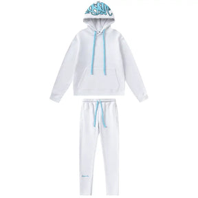 Syna World Weiß Blau Trainingsanzug – Urbaner Streetwear Style für Ihn