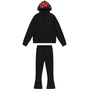 Syna World Schwarzer Roter Trainingsanzug – Stilvoll, Bequem, London Streetwear-Design