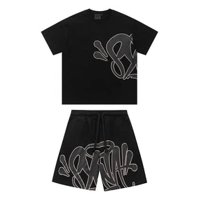 Stylischer Syna World Schwarzer Trainingsanzug für Herren – Komfort & Streetwear-Look