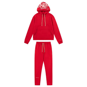 Syna World Logo Roter Trainingsanzug – Bequem, Stilvoll, Hochwertiges Streetwear Set