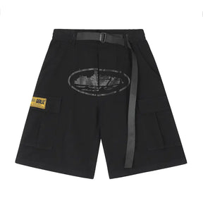 Corteiz Cargo Shorts Schwarz Herren Bequeme Robuste Streetwear Sommer Kurze Hosen