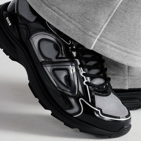 Dior B30 Countdown Sneaker: Luxuriöse Grau-Schwarze Mesh-Turnschuhe für Herren
