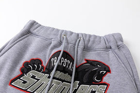 Exklusiver Trapstar London Shooters Grau Roter Trainingsanzug – Komfortabler Streetwear-Look