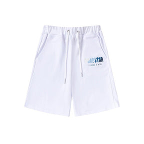 Trapstar Decodiertes Eis-Short-Set: Stilvoller Chenille-Look in Weiß-Blau
