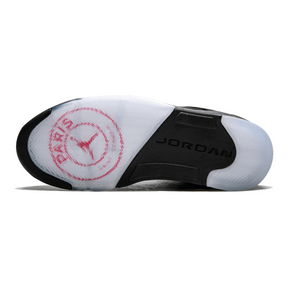 Air Jordan 5 Retro BCFC PSG Sneaker – Schwarzes Nubuk, Kultiges Design