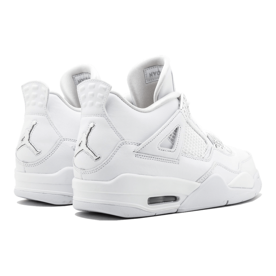 Air Jordan 4 Retro "Pure Money" Sneaker: Ikonischer Weißer Leder-Klassiker für Sammler