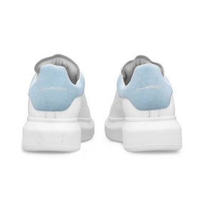 Alexander McQueen Erhöhte Sohle Sneaker Weiß Blau Luxus Freizeitschuh