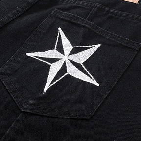 Corteiz Schwarzes Denim Set: Stilvoller Streetwear-Look für Ihn und Sie