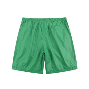 Luxuriöse Palm Angels Grüne Badeshorts mit ikonischem Logo-Print für Herren