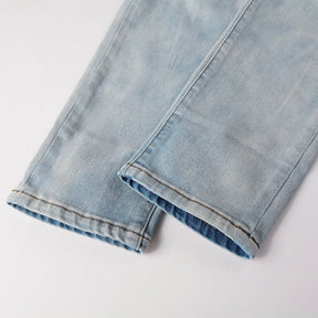 Amiri Herren Blue Gradient Denim Jeans – Luxuriöser Streetwear Style