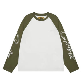Corteiz Weiß Olive Langarmshirt – Stylisch, Komfortabel, Exklusiv, Streetwear Look