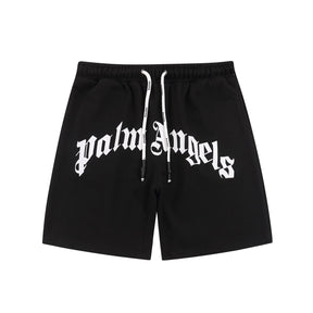Stylische Palm Angels Schwarze Logo Shorts für Herren – Luxuriöser Freizeit-Look