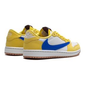 Exklusiver Travis Scott Jordan 1 Low OG WMNS Canary Damen Leder Sneaker