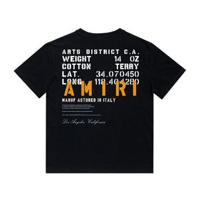 Amiri Militär Schwarz Specs Schablonen T-Shirt für Herren – Premium Style