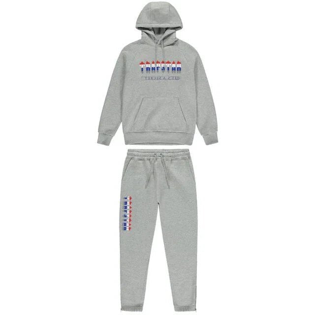 Geheimer Trapstar Decoded Grauer Trainingsanzug: Luxuriöser Streetwear für Herren, Bequem & Stylisch
