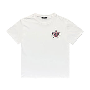 Amiri Paisley Stern T-Shirt Luxuriöses Designer Oberteil Baumwolle Streetwear Herren Mode