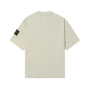Stone Island Monochromes Herren T-Shirt – Innovativer Baumwoll-Komfort mit Kompass-Patch