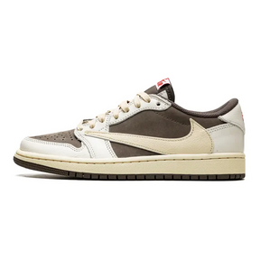 Exklusiver Travis Scott Air Jordan 1 Low "Reverse Mocha" Nubuk-Leder-Sneaker
