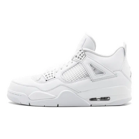 Air Jordan 4 Retro "Pure Money" Sneaker: Ikonischer Weißer Leder-Klassiker für Sammler