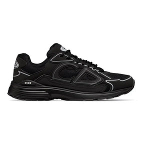 Dior B30 Schwarzer Luxus-Sneaker: Modernes Design, reflektierende Akzente, höchster Komfort