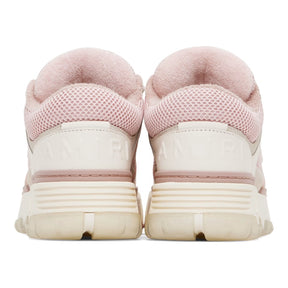 Amiri MA-1 Weiß Pink Leder-Sneaker: Luxuriöser Skater-Stil mit Plateau-Sohle