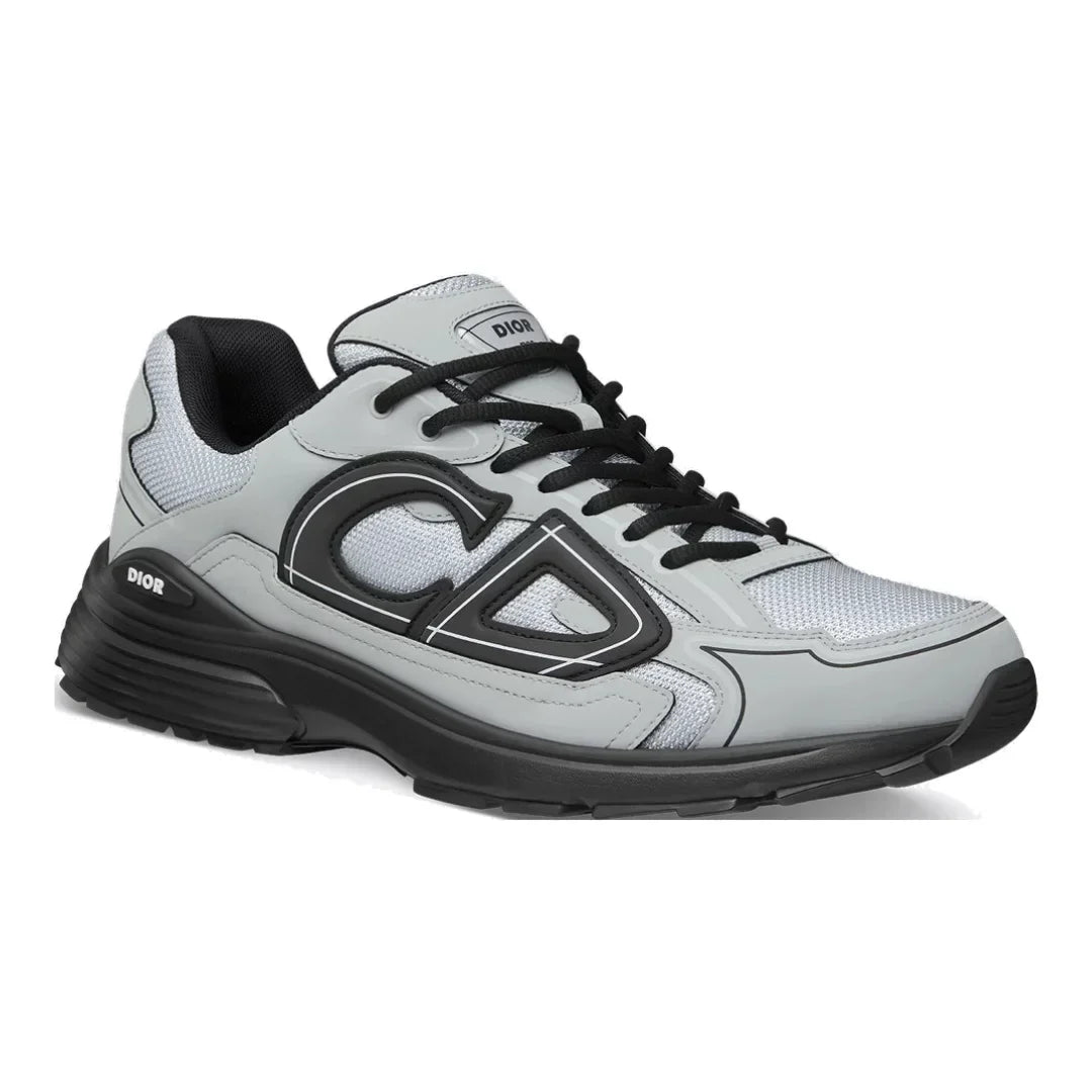 Dior B30 Grau Schwarz Sneaker Ultimativer Komfort Reflektierende CD30 Signatur Herrenschuh