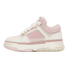 Amiri MA-1 Weiß Pink Leder-Sneaker: Luxuriöser Skater-Stil mit Plateau-Sohle