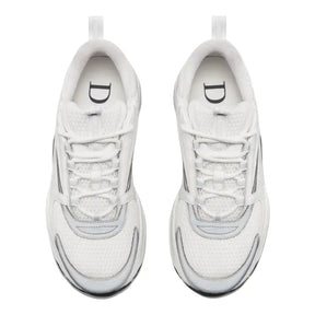Dior B22 White Silver Luxus Retro Sneaker Herren atmungsaktives Mesh Design
